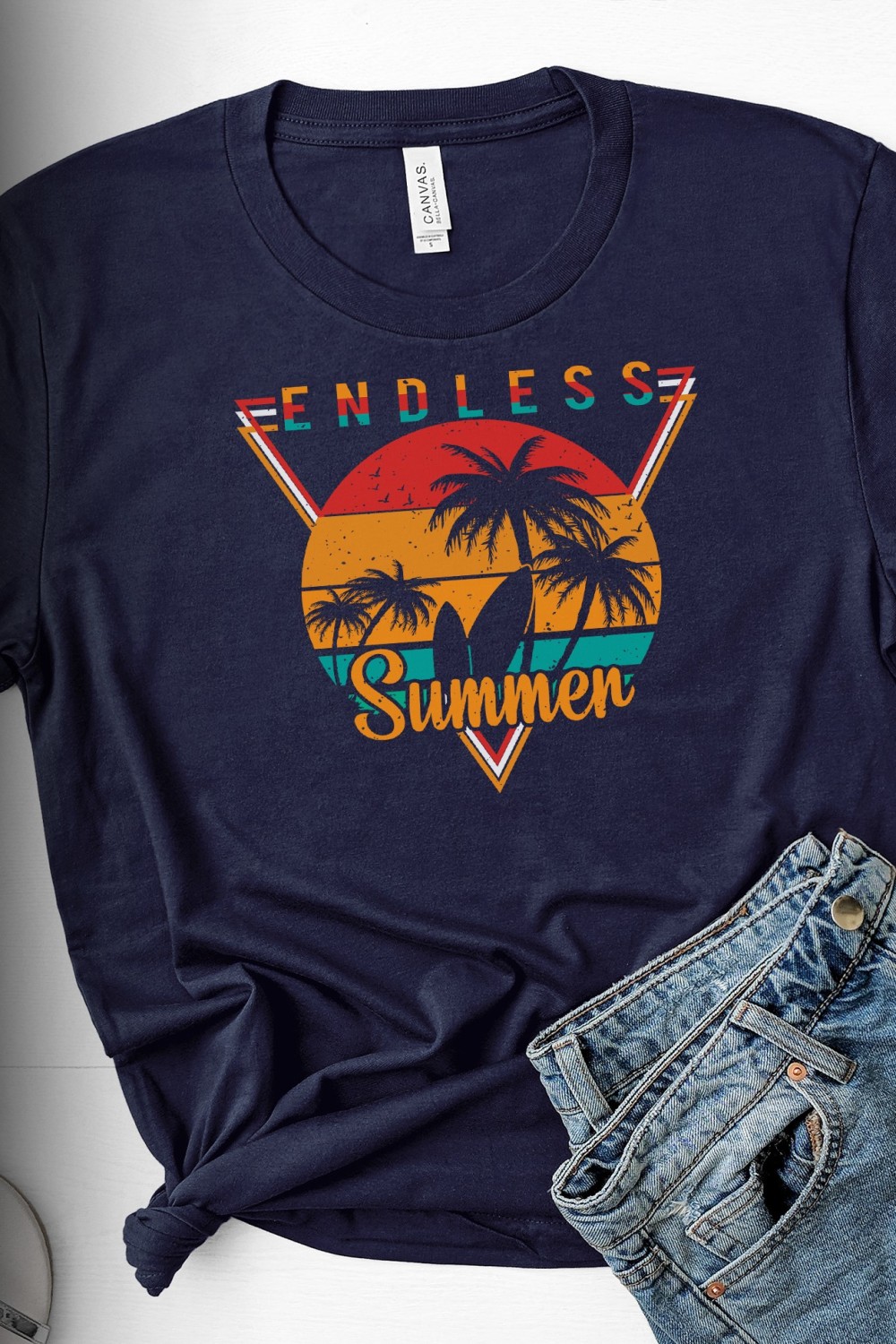 Endless Summer T-shirt Design pinterest preview image.