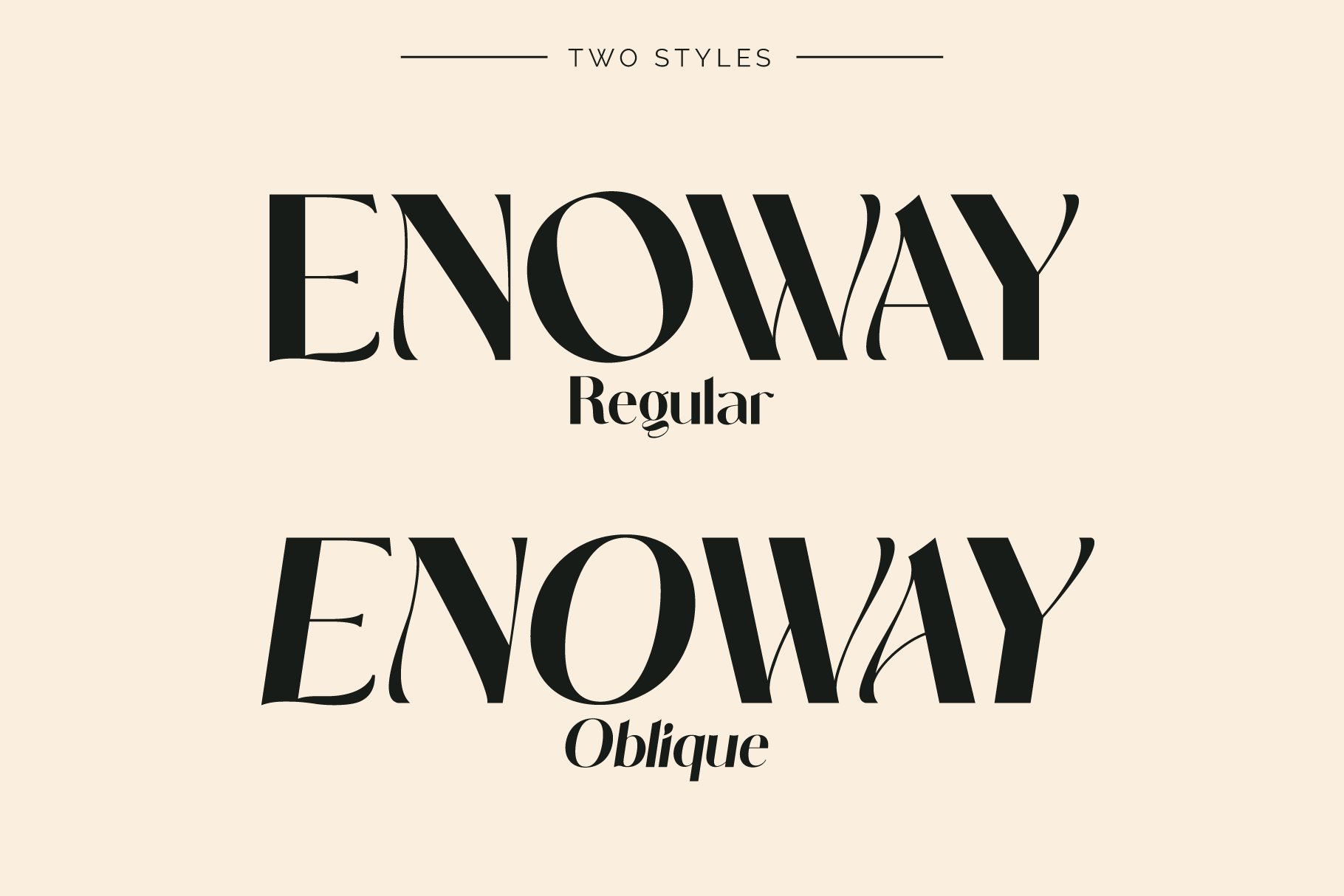 Enoway - Art Nouveau Typeface preview image.