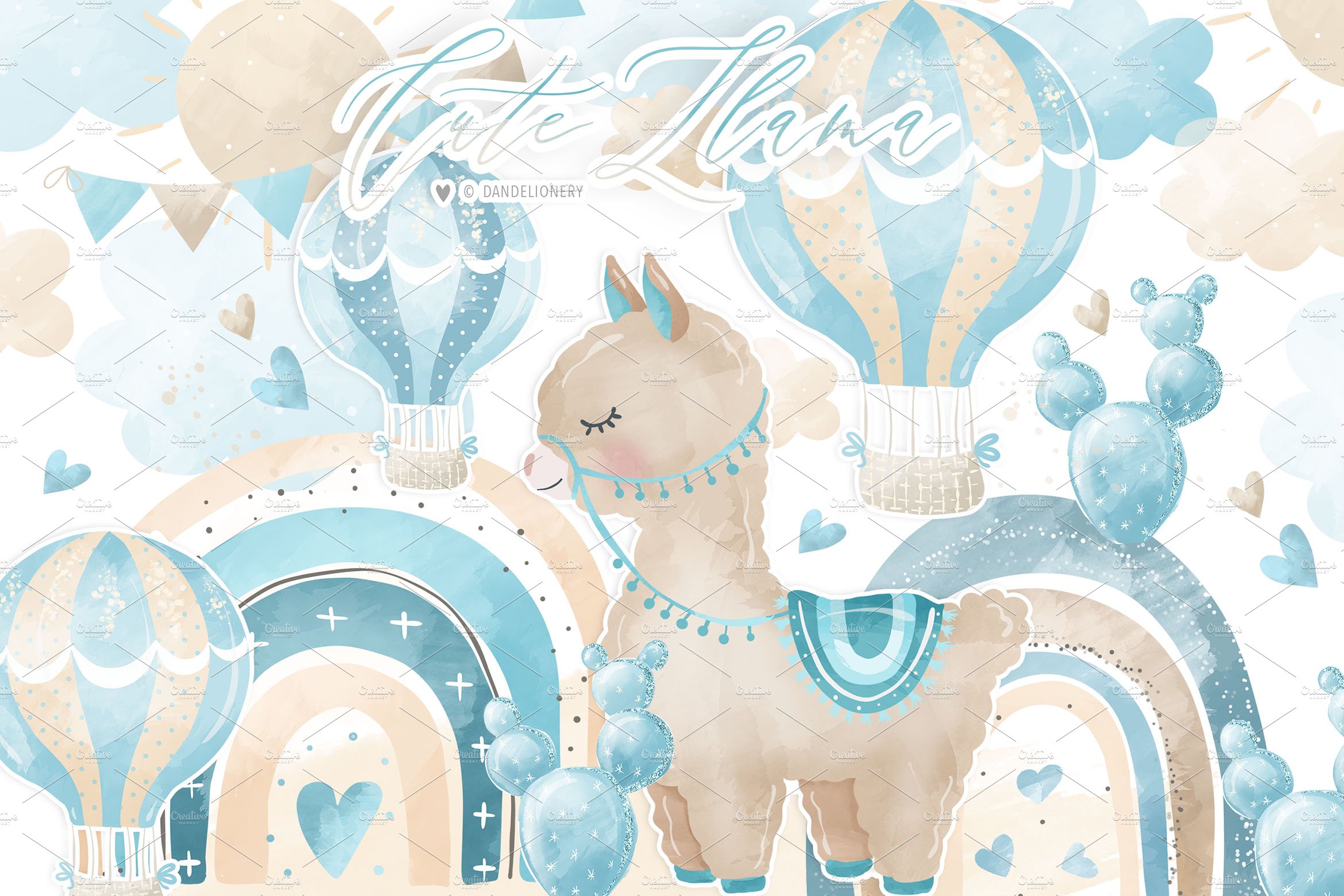 -50% sale Cute Llama design cover image.