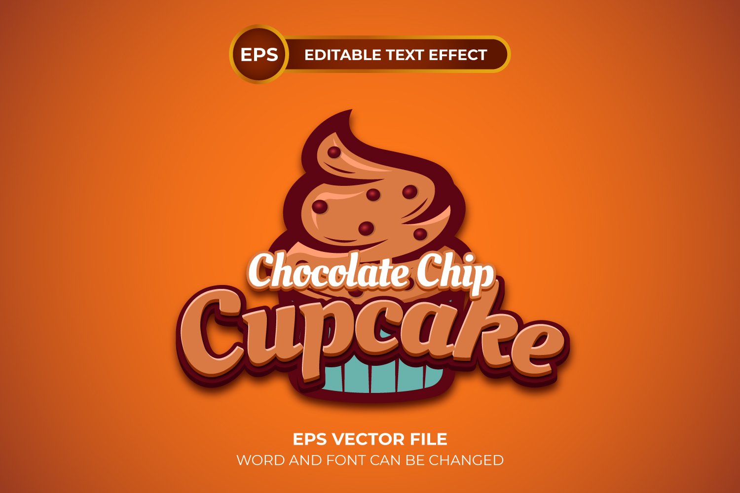 Chocolate chip cupcake cover image.