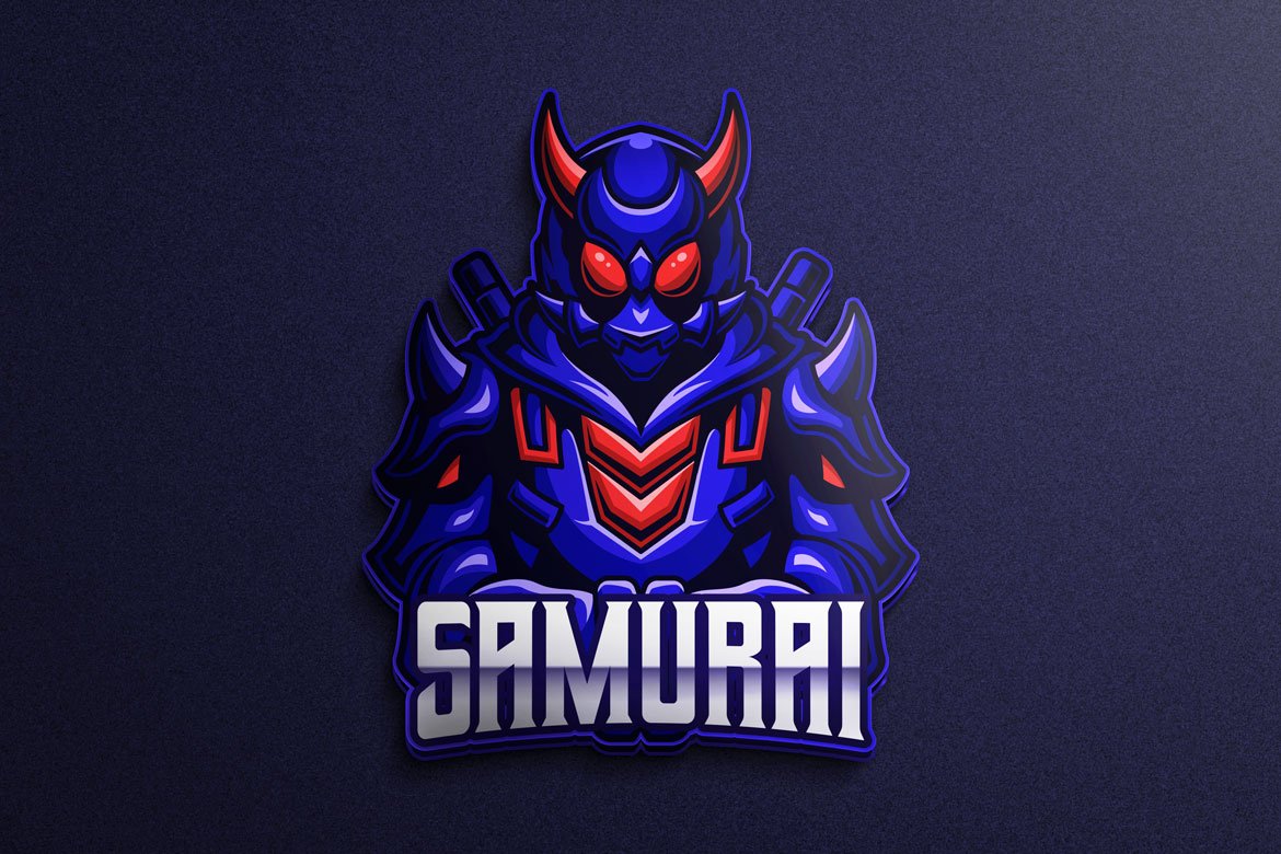 Samurai E-sports Logo Illustration cover image.