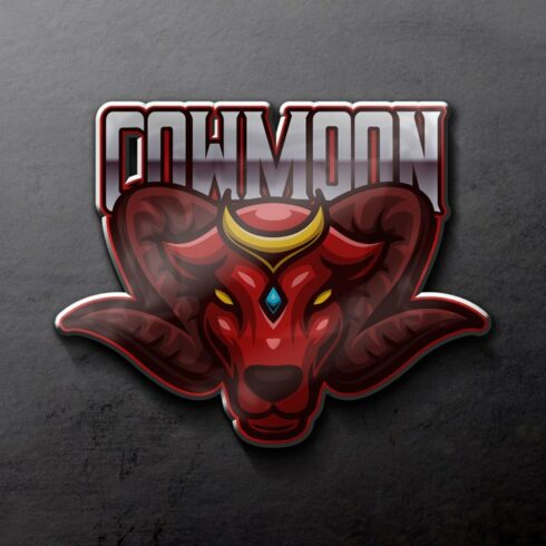 Angry Cow E-sports Logo Illustration cover image.