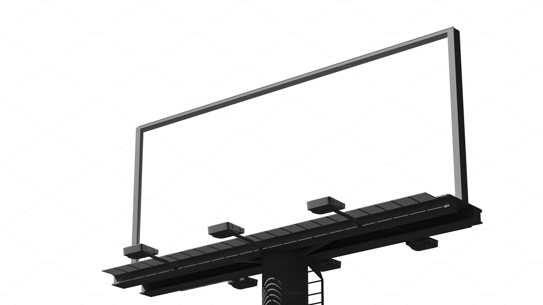 Blank billboard with clipping path cover image.
