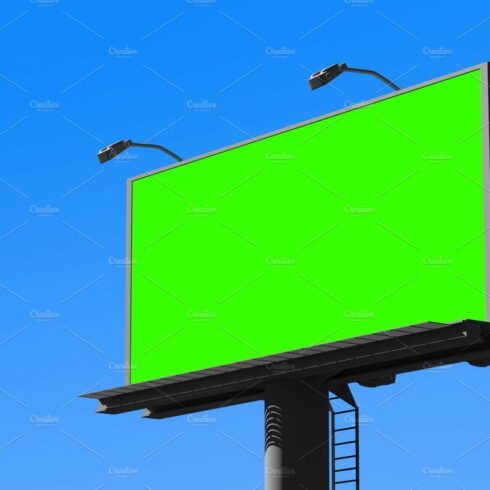 Blank billboard. 3D rendering cover image.