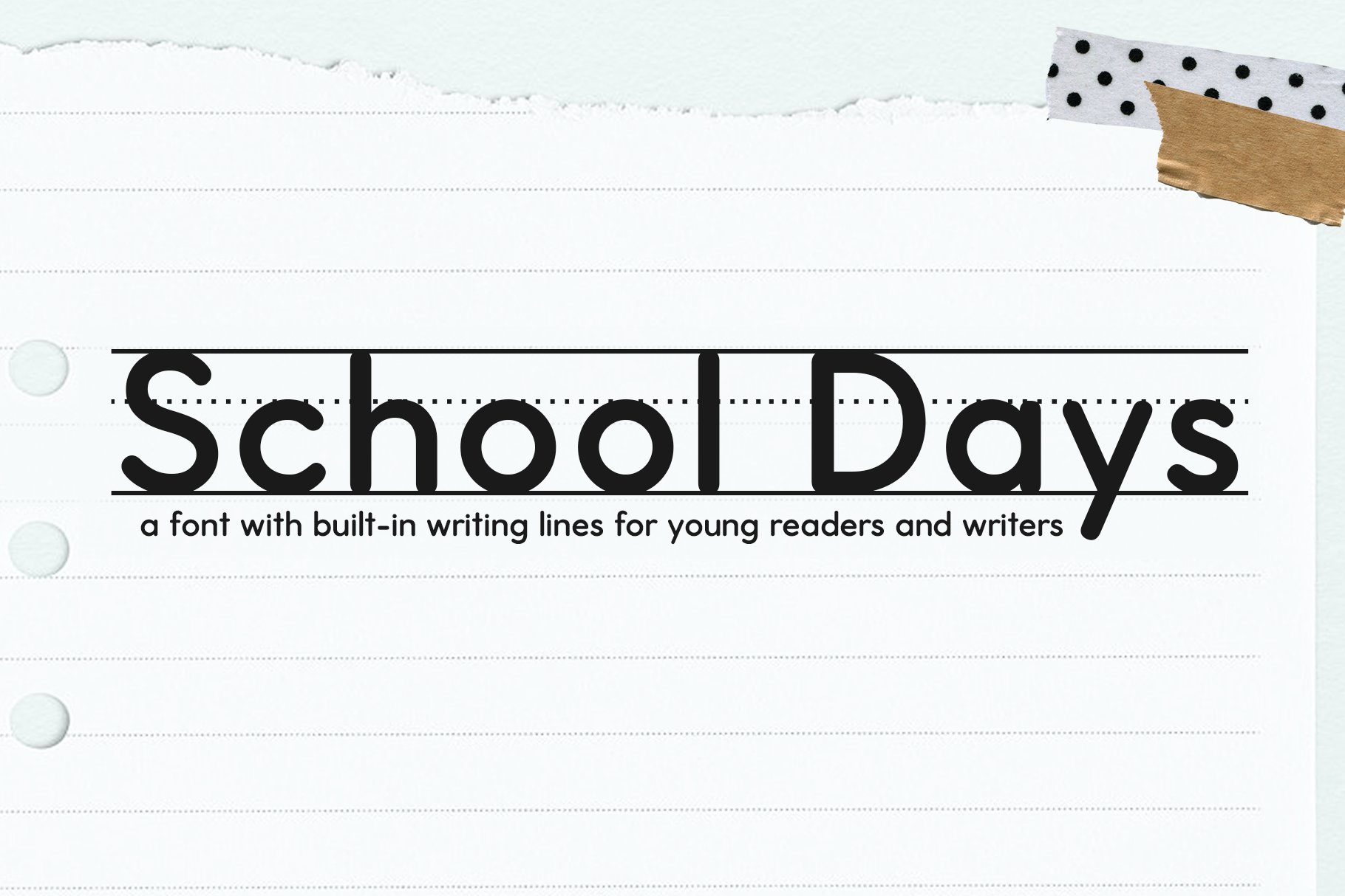 School Days | Handwriting Lines Font cover image.