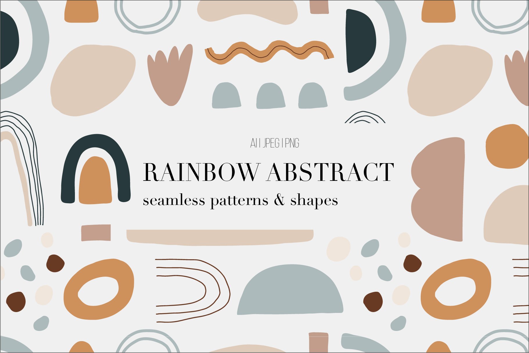 Rainbow Abstract Patterns & Shapes cover image.