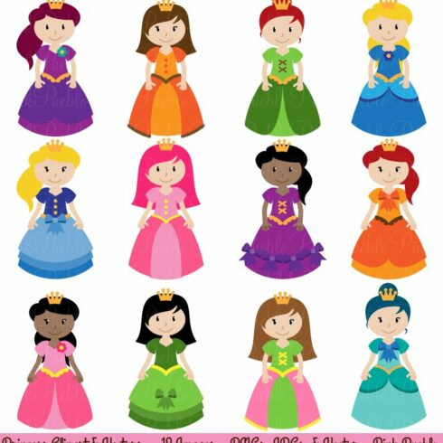 Princess Clipart and Vectors cover image.