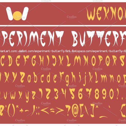 experiment butterfly font cover image.