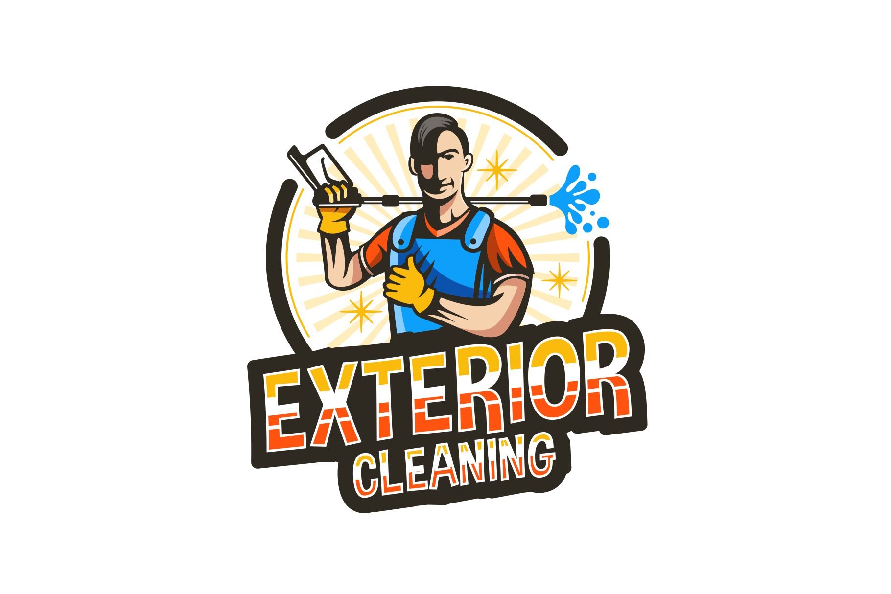 Cleaning Cartoon Logo cover image.