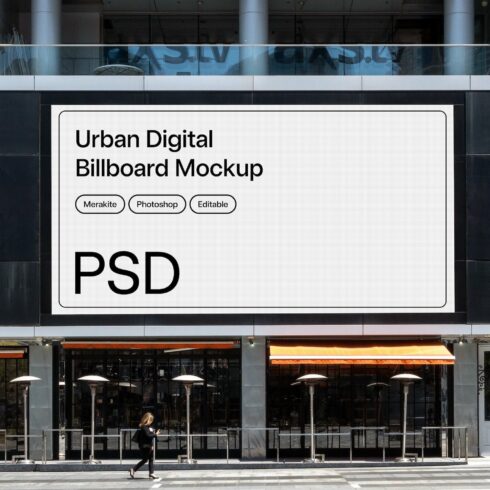 Mega Screen Digital Billboard Mockup cover image.