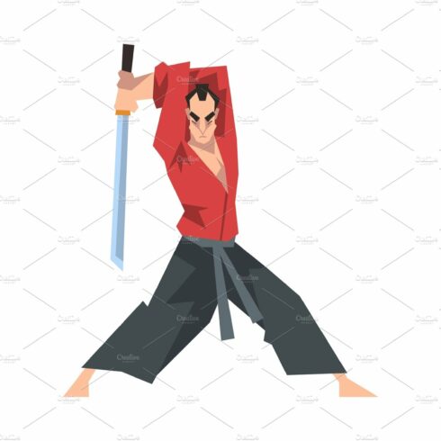 Japanese Samurai Wearing Red Karate cover image.