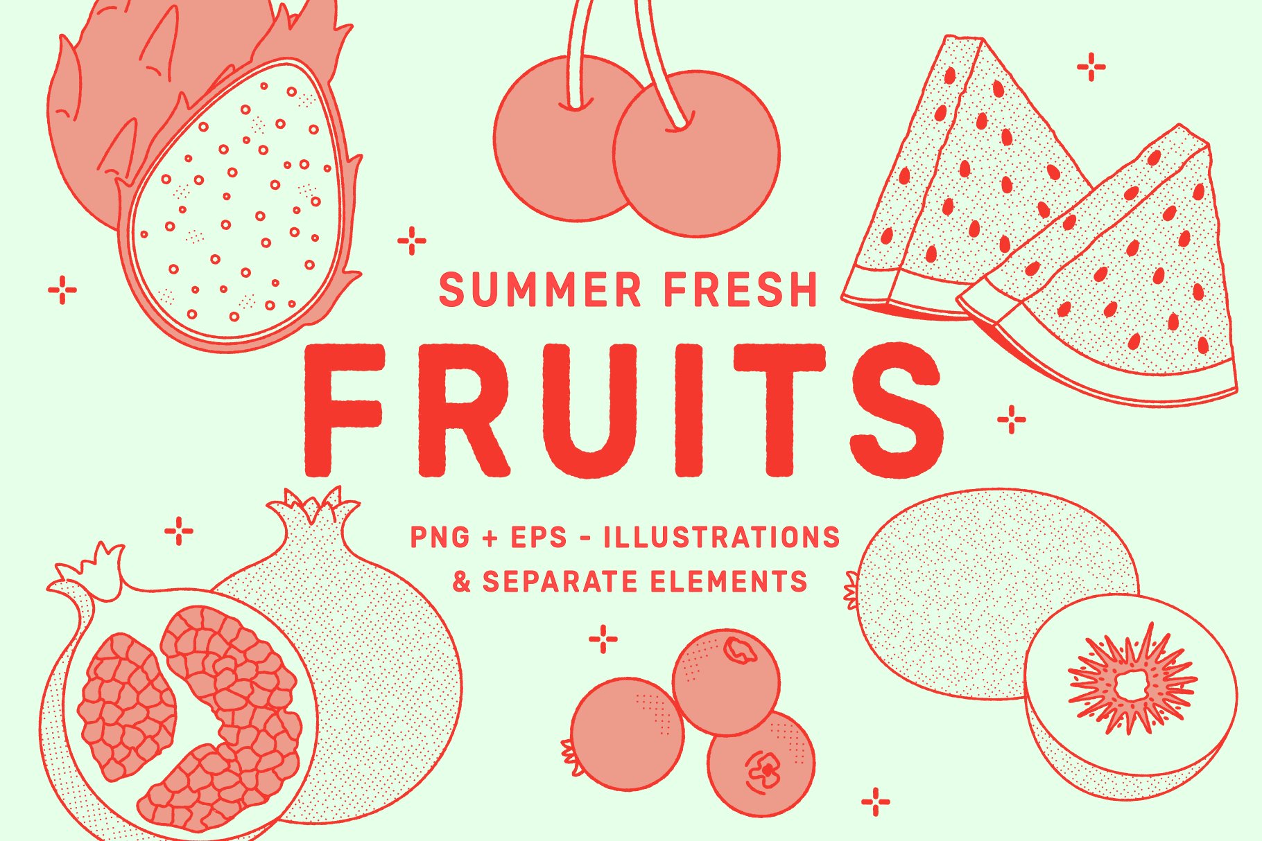 Fruits Vector Illustration cover image.