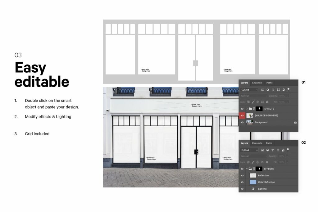Store Window Sticker Mockup MasterBundles