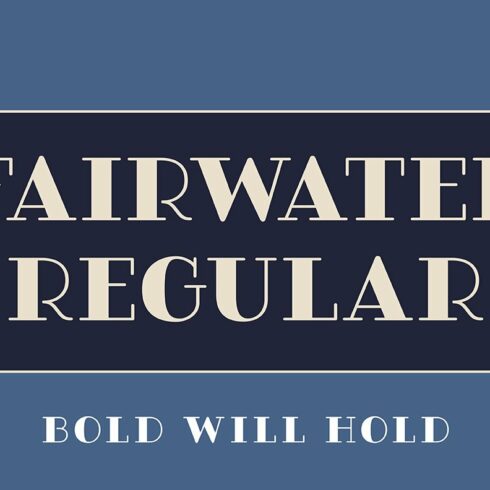 Fairwater Solid Serif cover image.