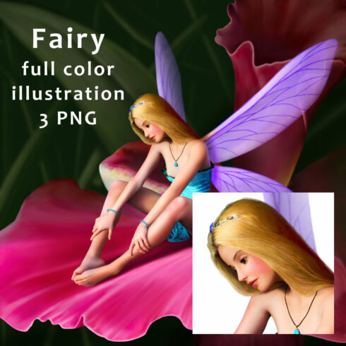 Fairy on a Flower Illustration cover image.