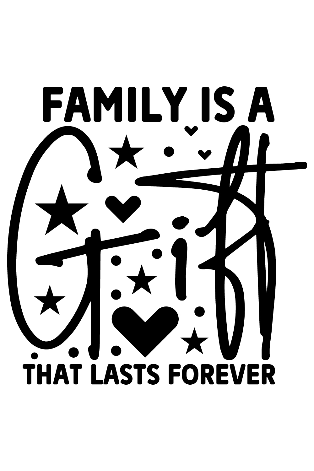 Family is a gift that lasts forever pinterest preview image.