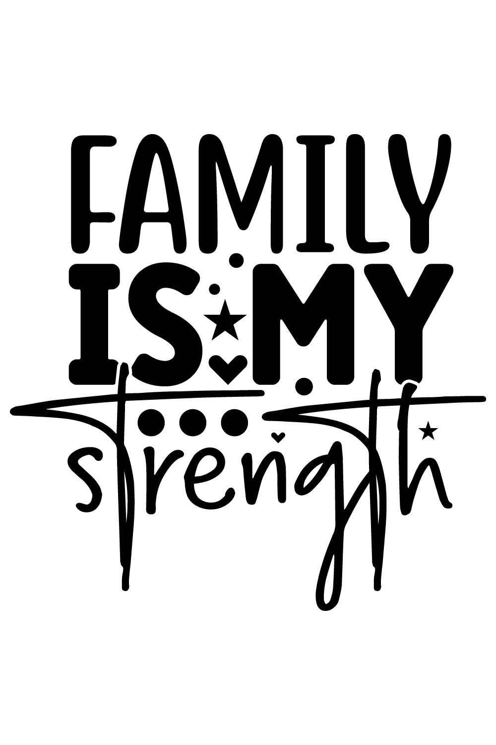 Family is my strength pinterest preview image.