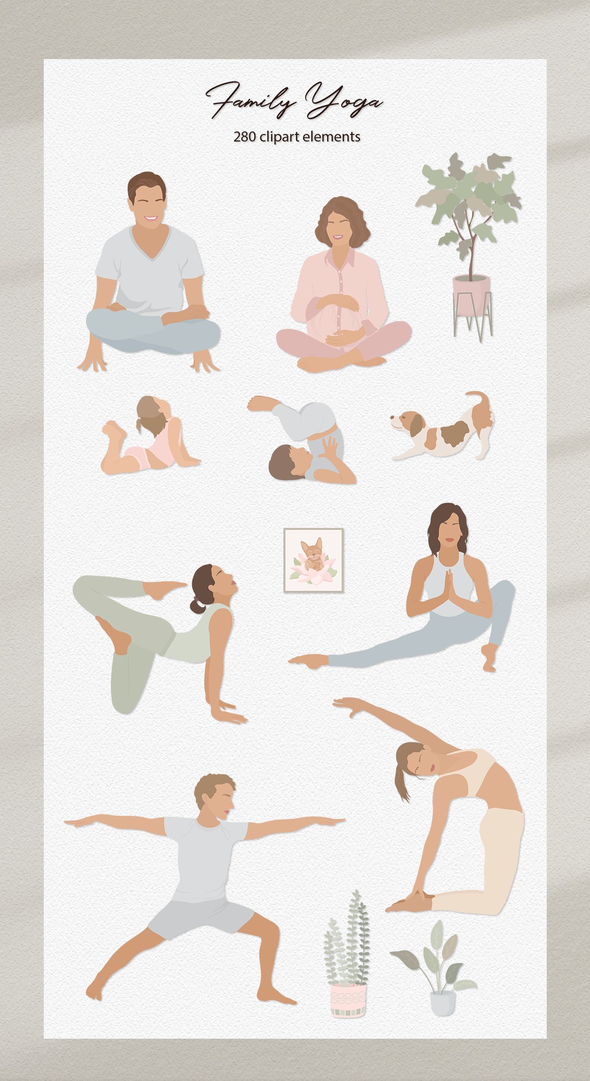 family yoga illustration set 281329 31