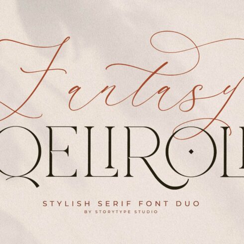 Fantasy Qelirole Stylish Font Duo cover image.