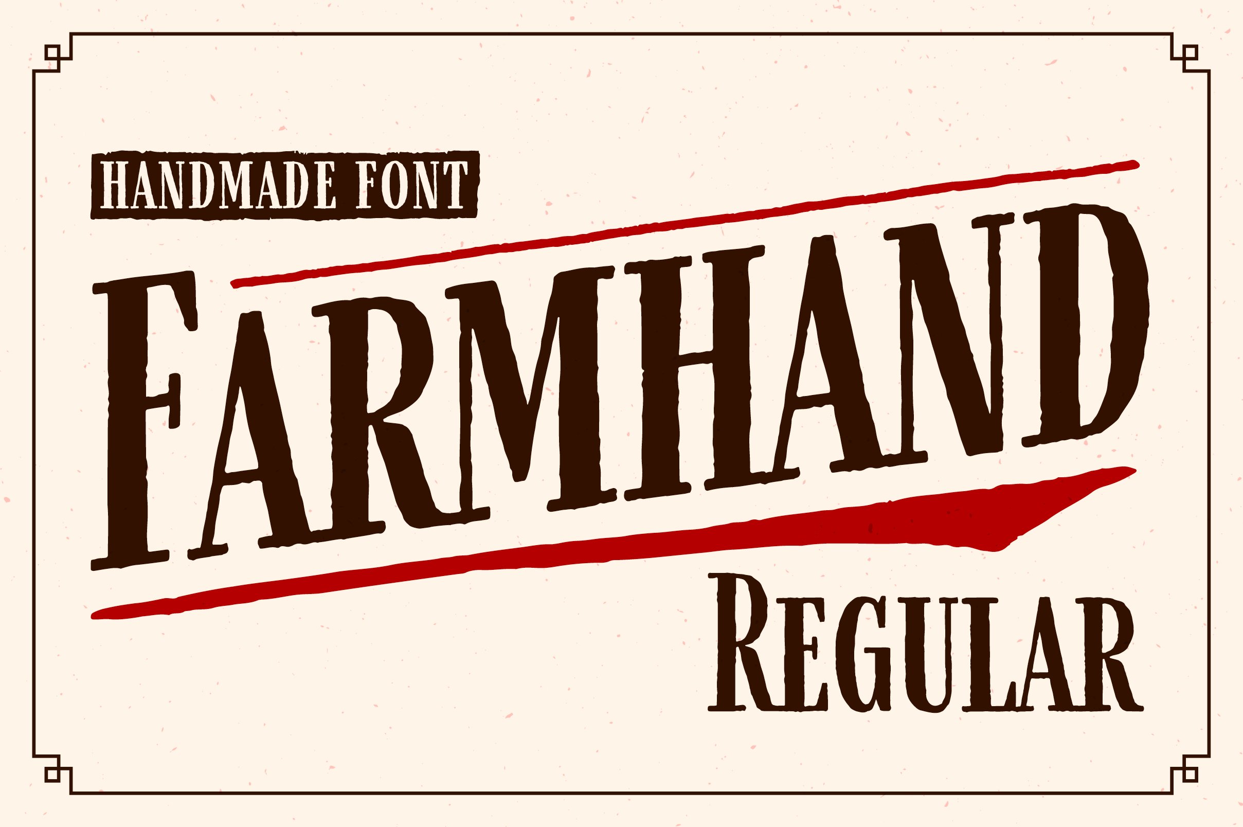 Farmhand Regular Font cover image.