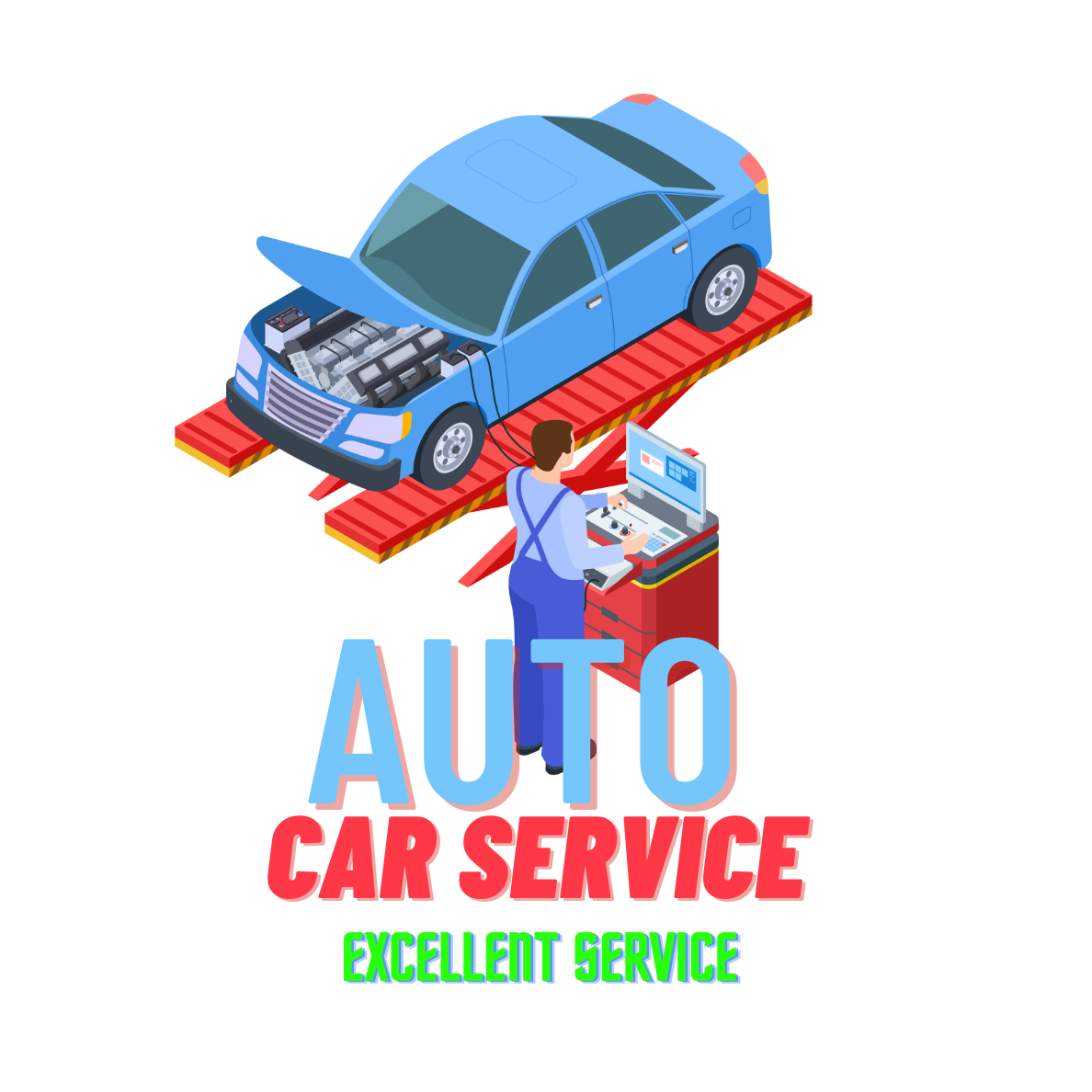 car service logo preview image.
