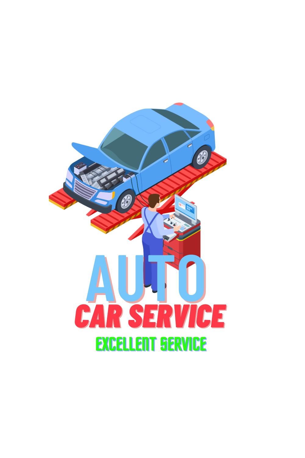 car service logo pinterest preview image.