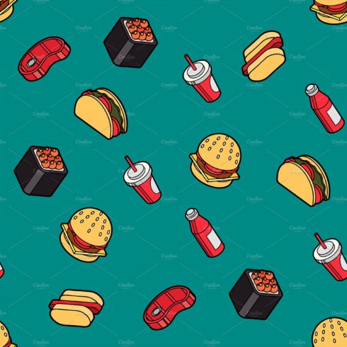 Fast food pattern cover image.