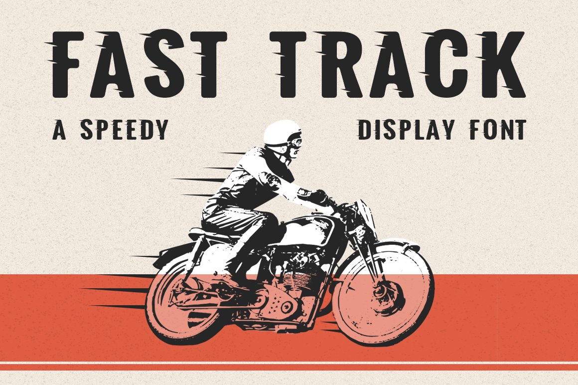 Fast Track - A Speedy Display Font cover image.