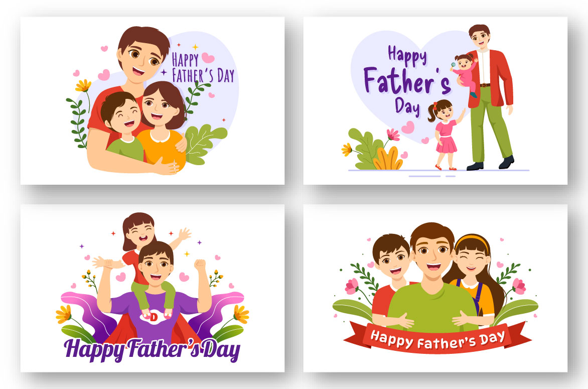 Happy Fathers Day 2023,vector ,art, background, card - MasterBundles