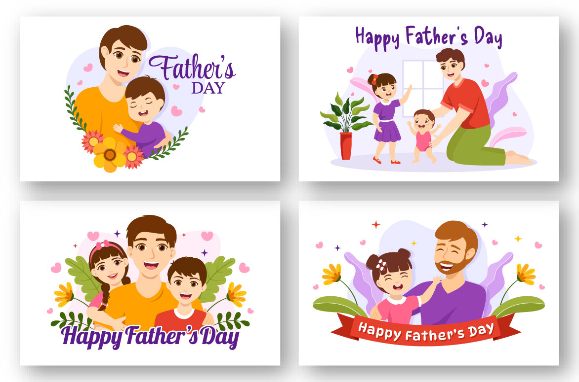 Happy Fathers Day 2023,vector ,art, background, card - MasterBundles