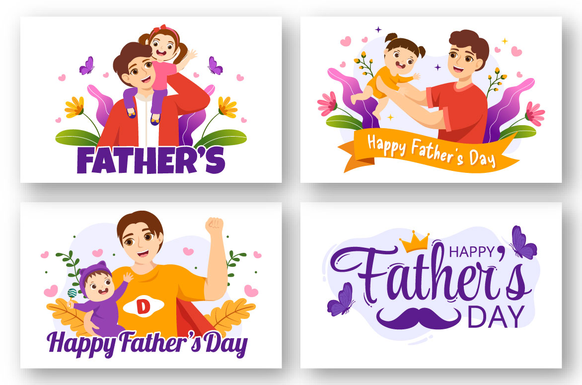 Happy Fathers Day 2023,vector ,art, background, card - MasterBundles