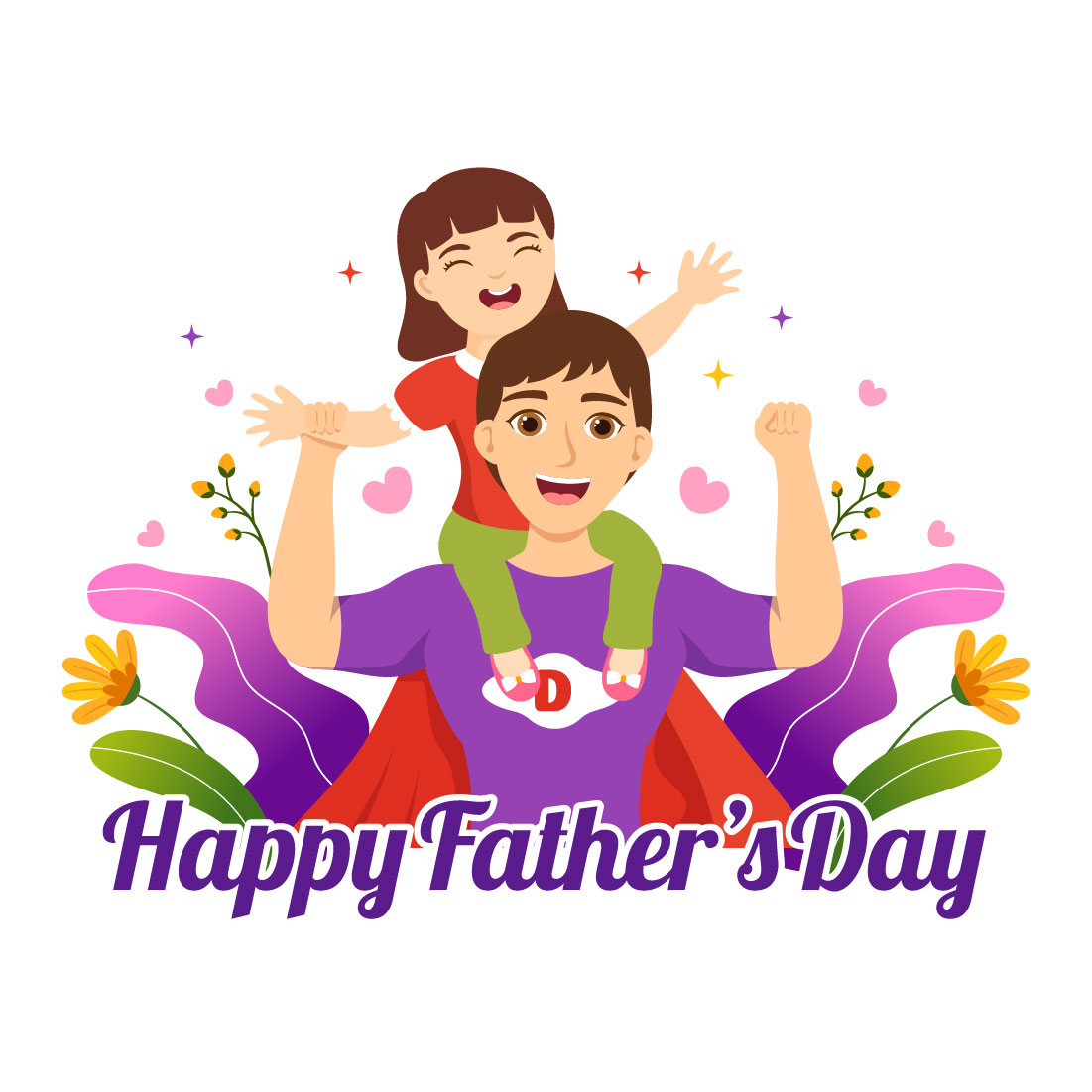 Happy Fathers Day 2023,vector ,art, background, card - MasterBundles