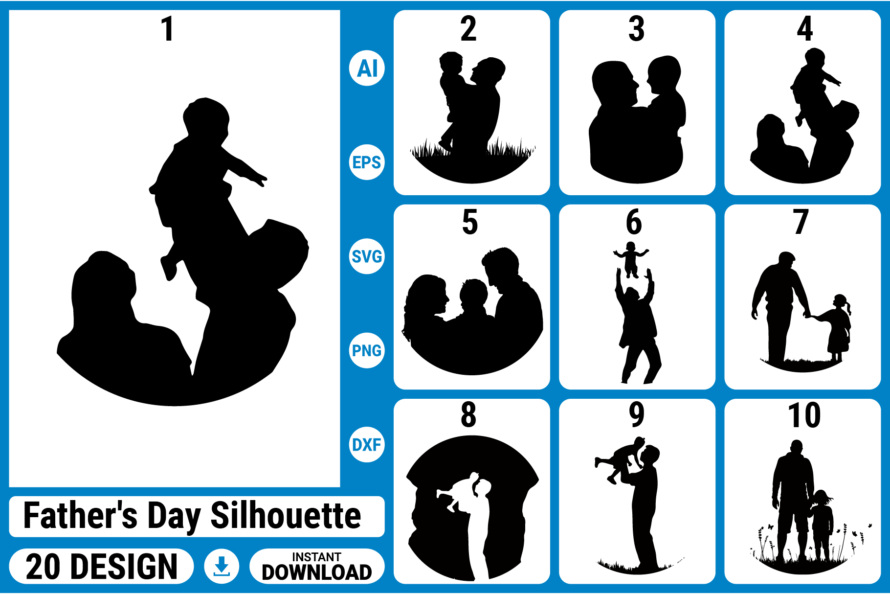 fathers day silhouette bundle 01 723