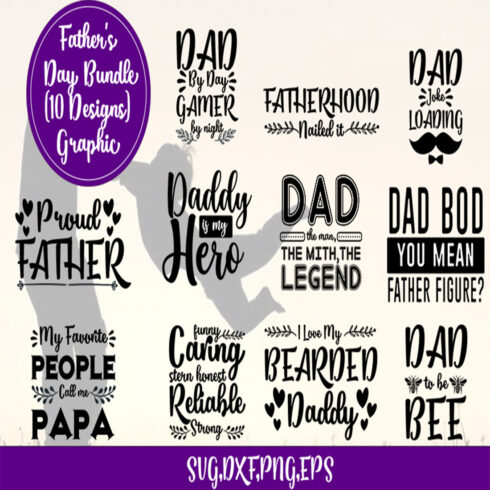 Fathers day svg bundle 2 cover image.