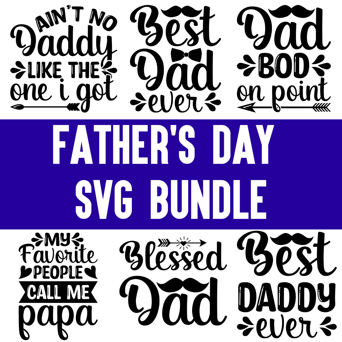 Father's Day svg Bundle preview image.