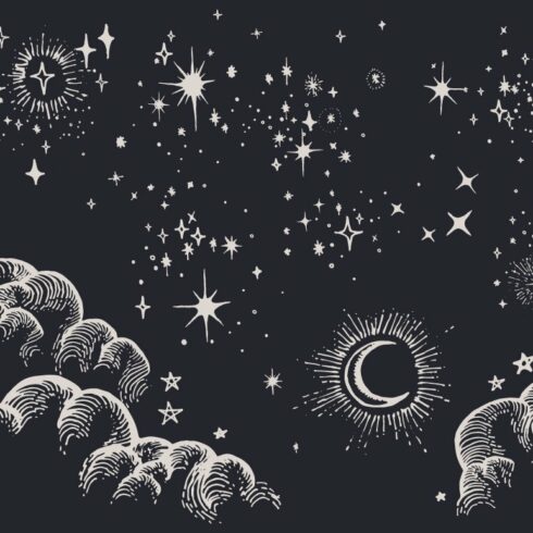 Star, Moon, Cloud, Sky Drawings cover image.