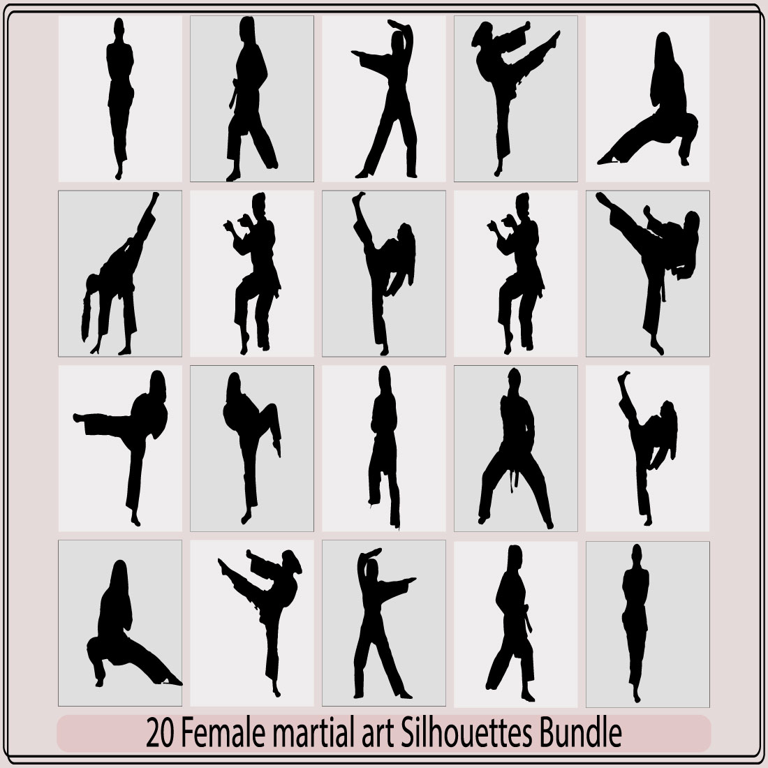 martial arts female silhouette