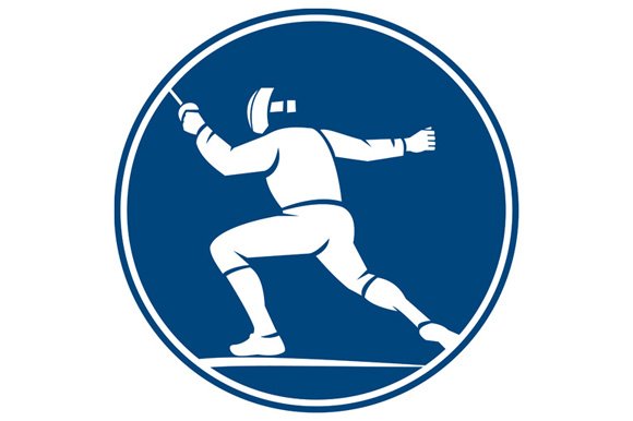 Fencing Side Circle Icon cover image.