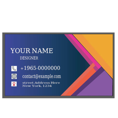 1 page visiting card design cover image.