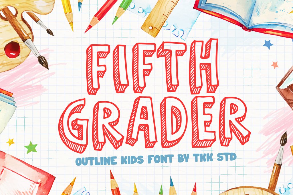 Fifth Grader – Doodle Font cover image.
