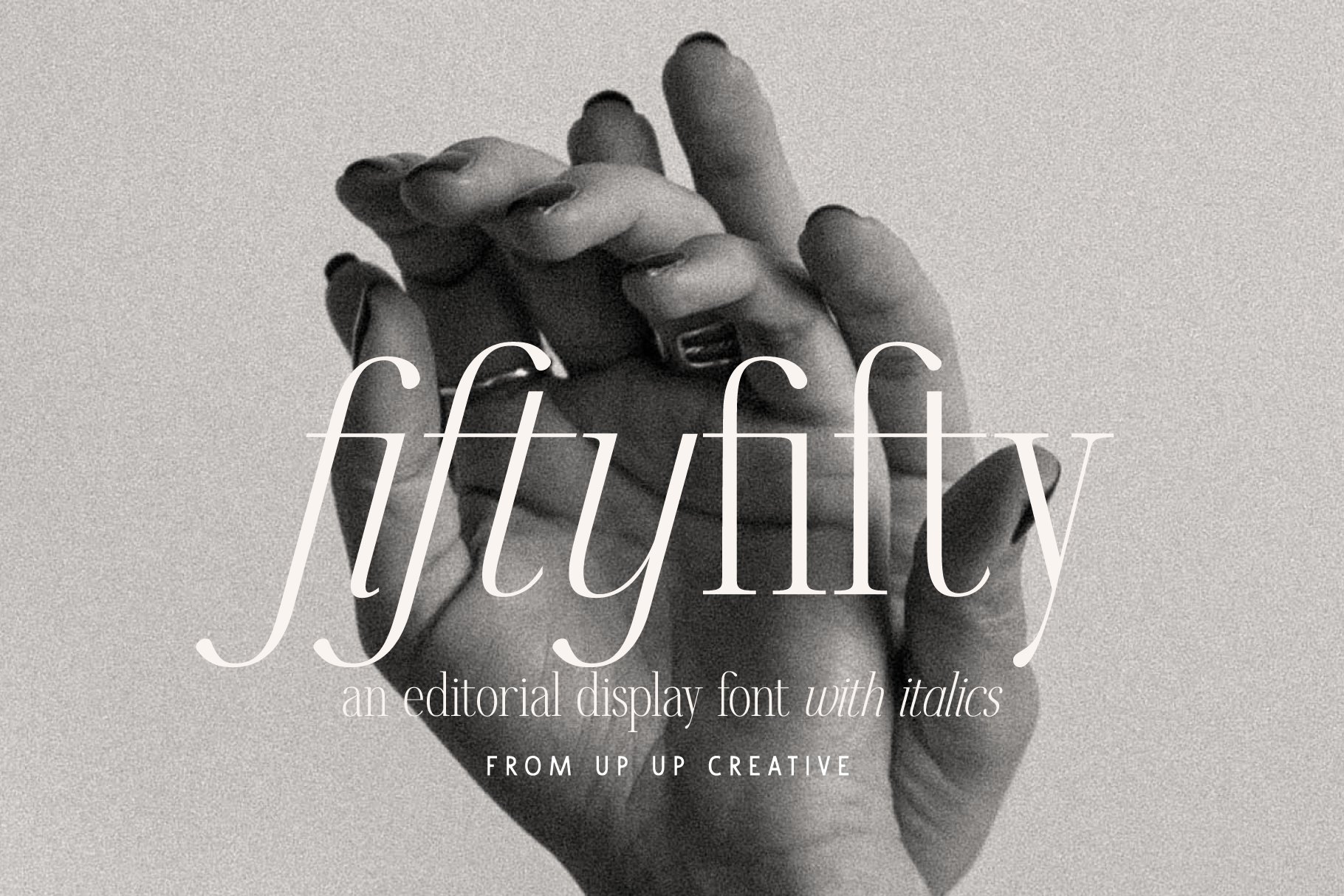 Fifty Fifty Serif Font with Italics cover image.