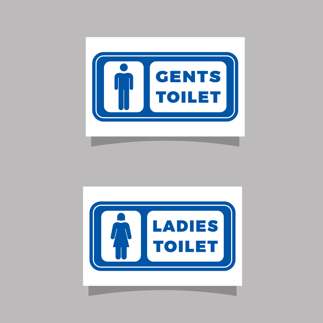 Gents and ladies toilet sign and symbol graphic design vector illustration only $4 pinterest preview image.