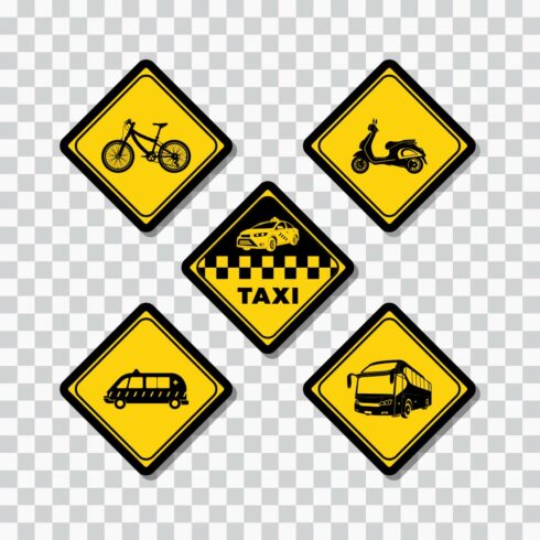 Transportation zone sign and symbol graphic design vector illustration only $4 cover image.