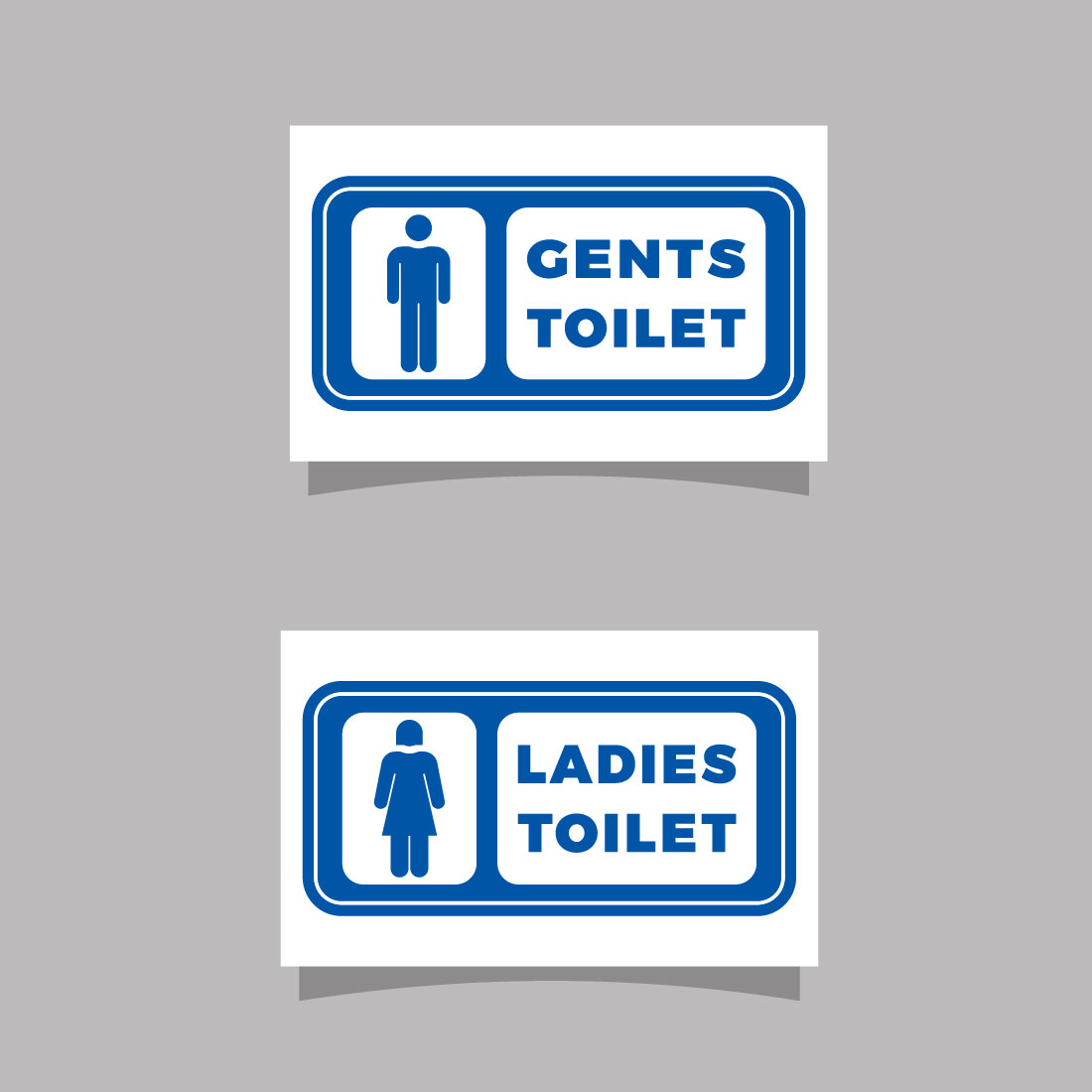 Washroom Signs ladies and gents 7951677 Vector Art at Vecteezy