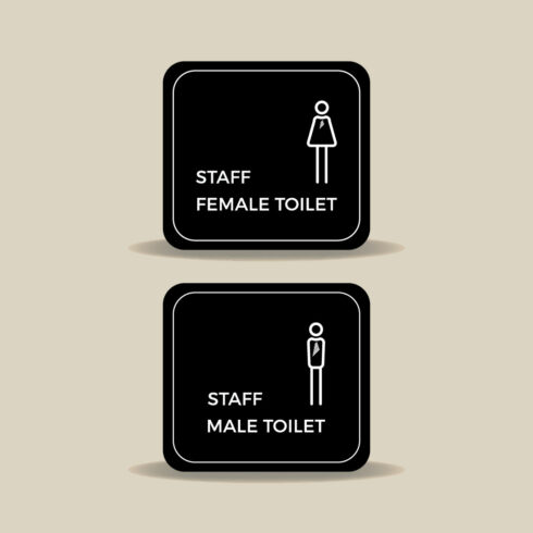 Staff female and male toilet sign and symbol graphic design vector illustration only $4 cover image.