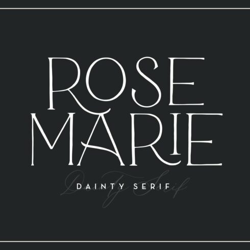 Rosemarie Dainty Serif cover image.