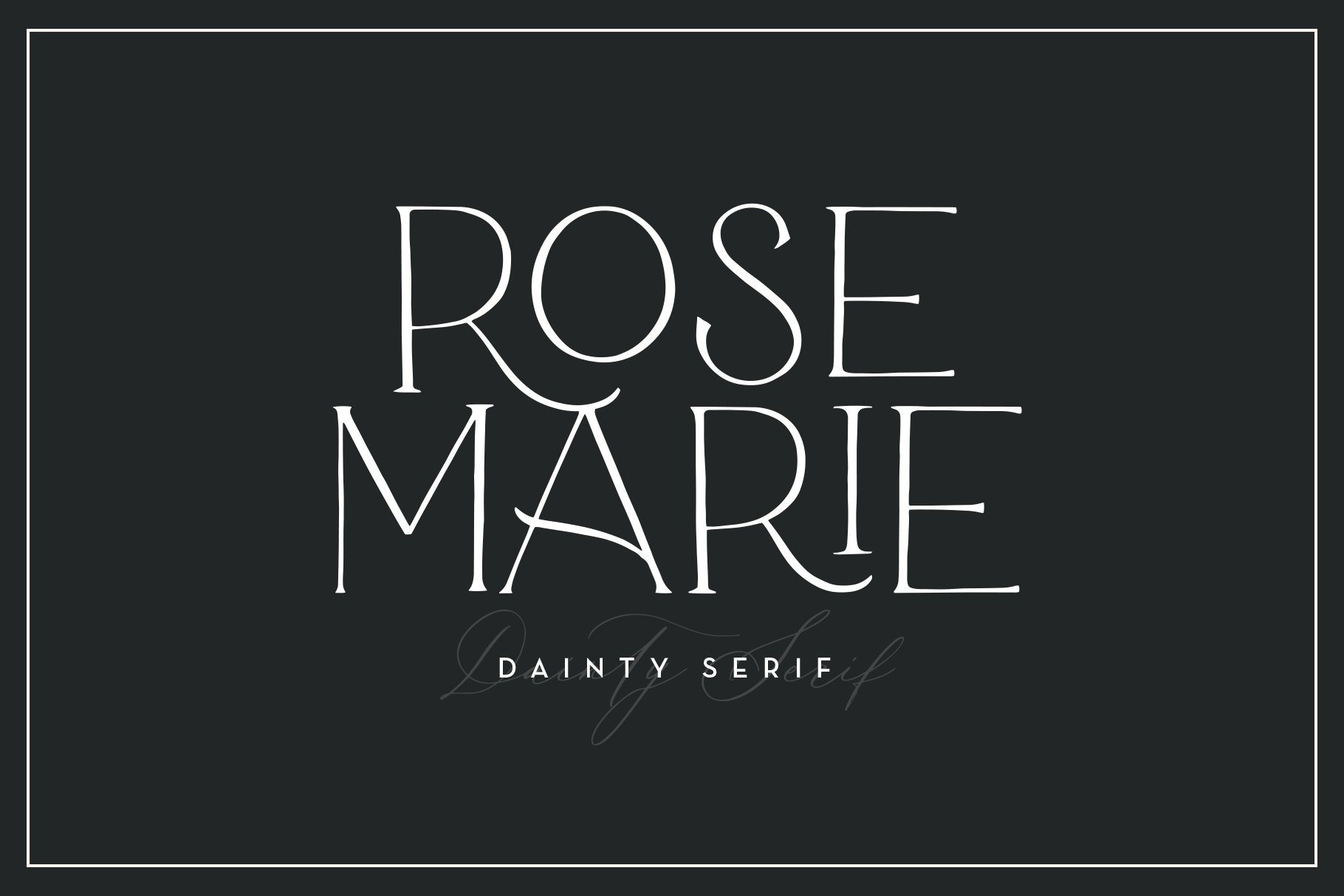 Rosemarie Dainty Serif cover image.