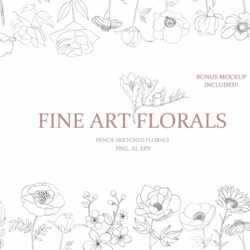 Fine Art Florals - Pencil Sketches cover image.