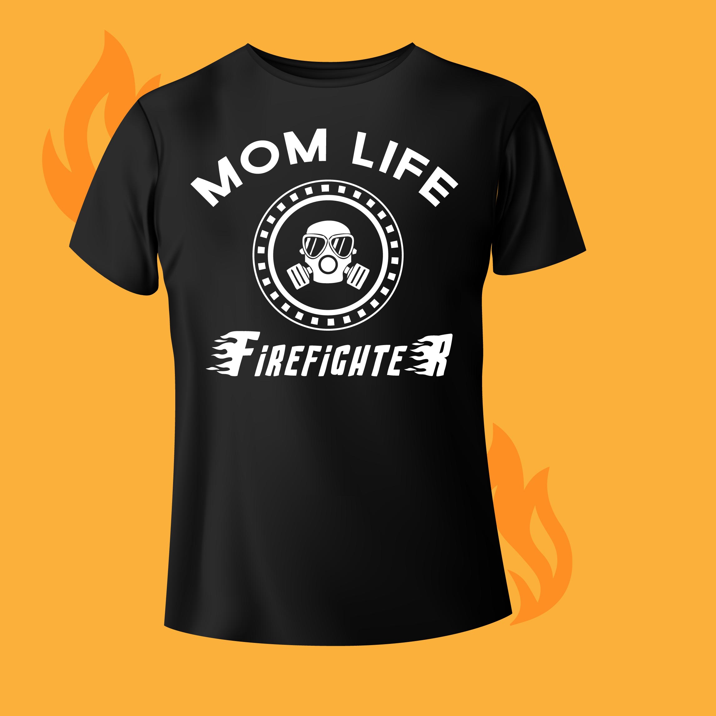 T - shirt with the words mom life on it.
