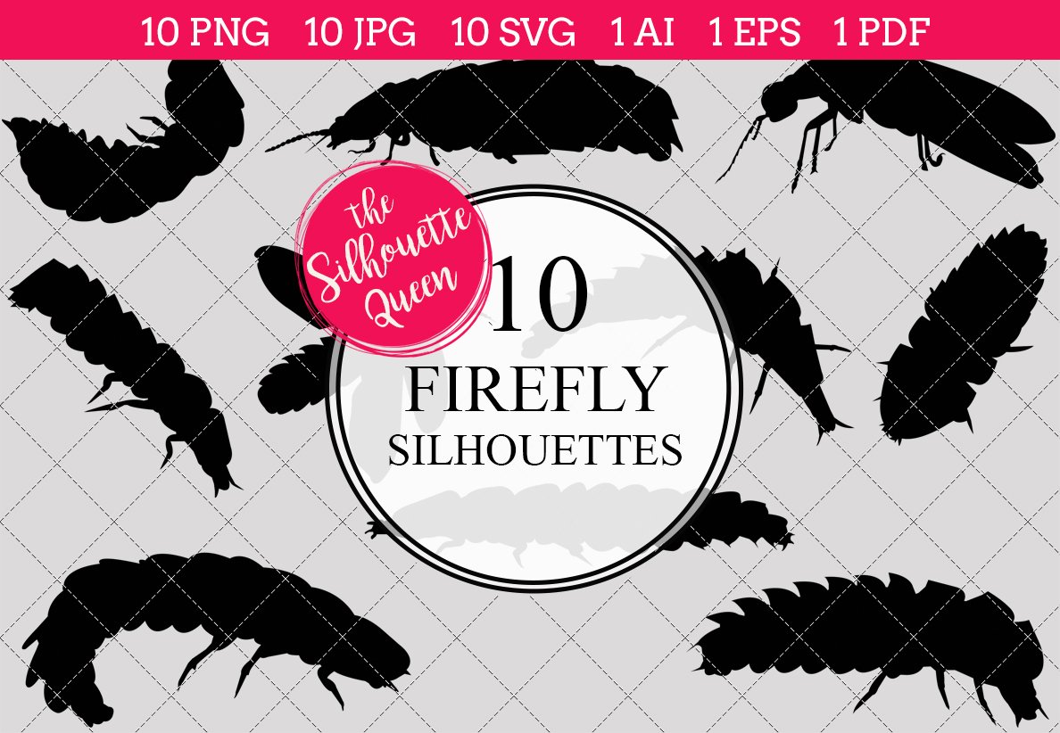 Firefly Silhouette Clipart Vector cover image.
